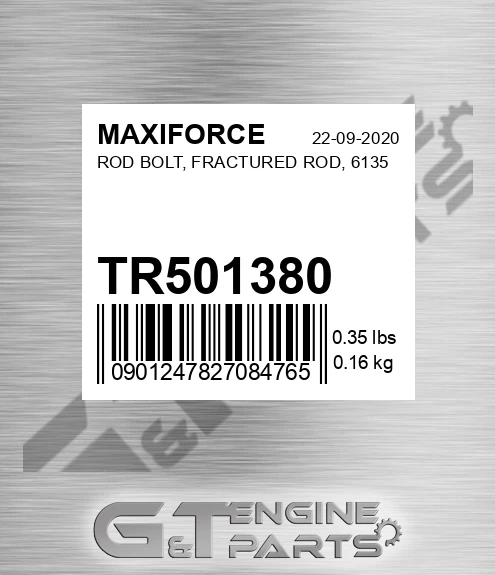 TR501380 Rod Bolt, Fractured Rod, 6135