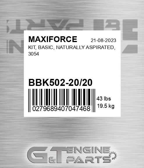 BBK502-20/20 Kit, Basic, Naturally Aspirated, 3054 for MAXIFORCE