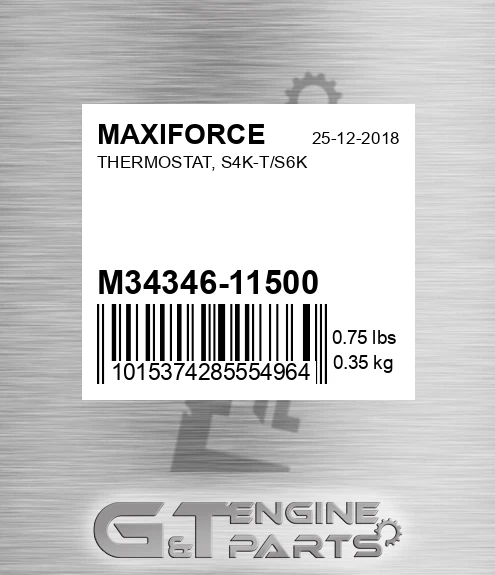 M34346-11500 Thermostat, S4k-t/s6k for MAXIFORCE