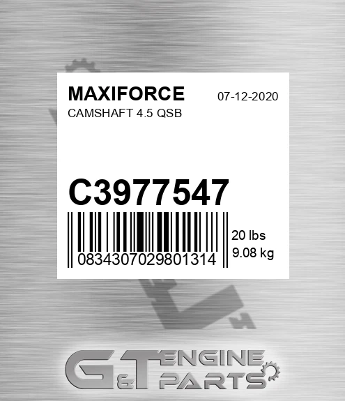 C3977547 Camshaft 4.5 Qsb for MAXIFORCE