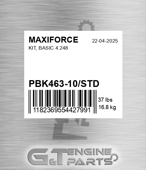 PBK463-10/STD Kit, Basic 4.248 for MAXIFORCE