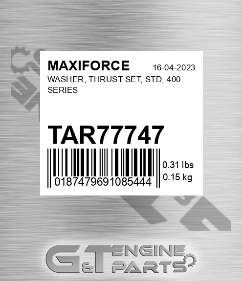 TAR77747 Washer, Thrust Set, Std, 400 Series for MAXIFORCE