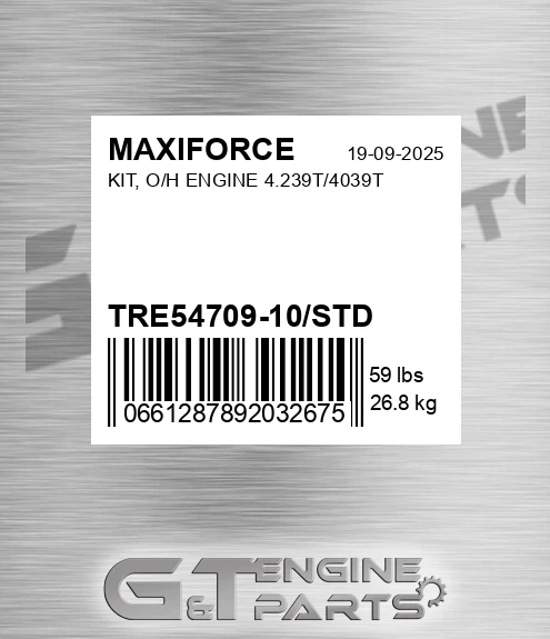 TRE54709-10/STD Kit, O/h Engine 4.239t/4039t for MAXIFORCE