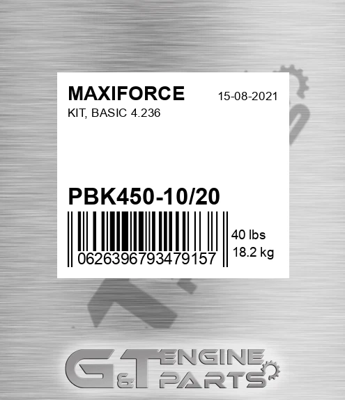 PBK450-10/20 Kit, Basic 4.236 for MAXIFORCE