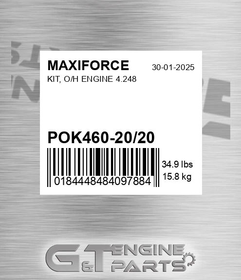 POK460-20/20 Kit, O/h Engine 4.248 for MAXIFORCE