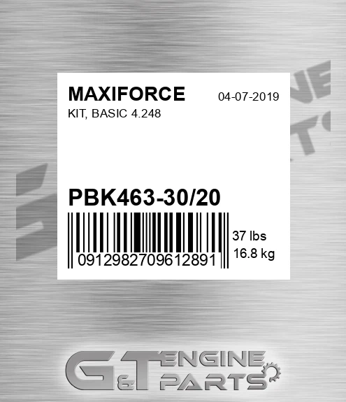 PBK463-30/20 Kit, Basic 4.248 for MAXIFORCE