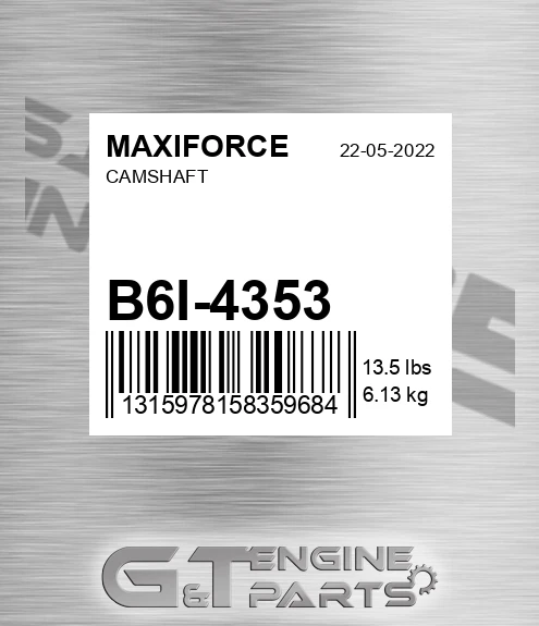 B6I-4353 Camshaft for MAXIFORCE