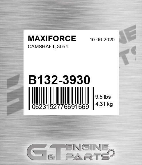 B132-3930 Camshaft, 3054 for MAXIFORCE