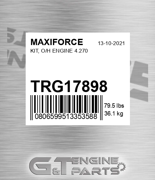 TRG17898 Kit, O/h Engine 4.270 for MAXIFORCE