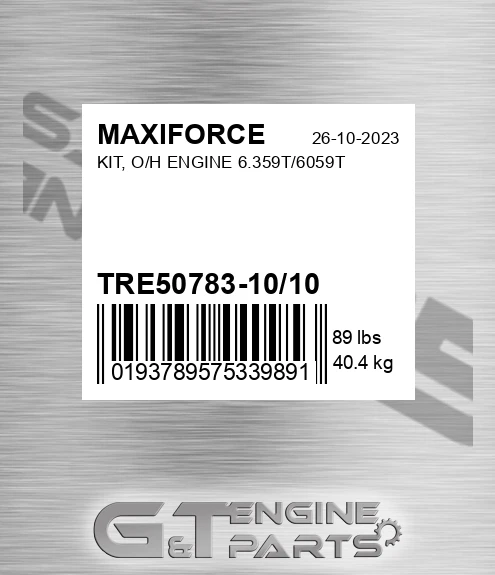 TRE50783-10/10 Kit, O/h Engine 6.359t/6059t for MAXIFORCE