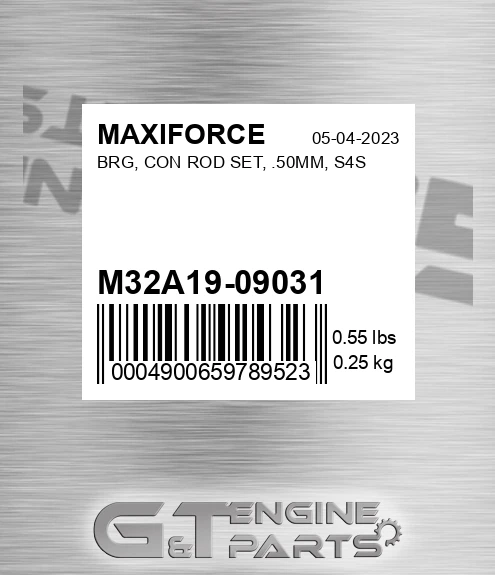M32A19-09031 Brg, Con Rod Set, .50mm, S4s for MAXIFORCE