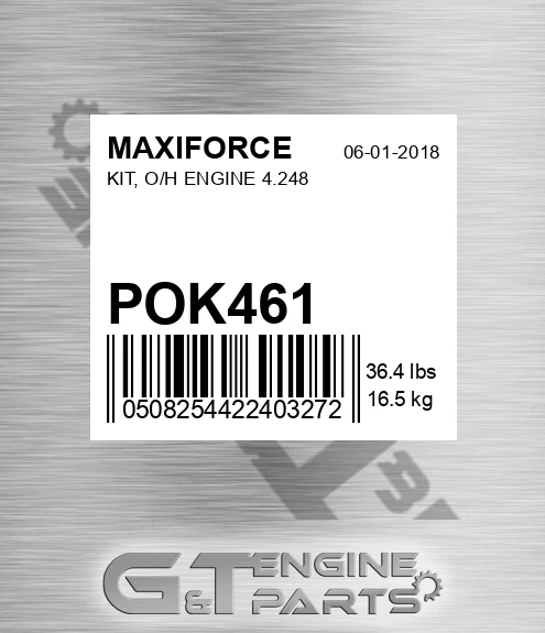 POK461 MAXIFORCE Kit, O/h Engine 4.248