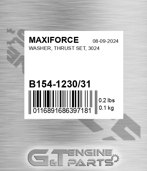 B154-1230/31 Washer, Thrust Set, 3024 for MAXIFORCE