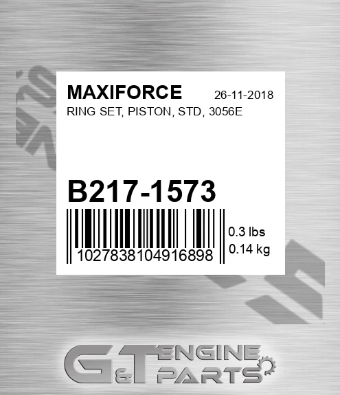 B217-1573 Ring Set, Piston, Std, 3056e for MAXIFORCE