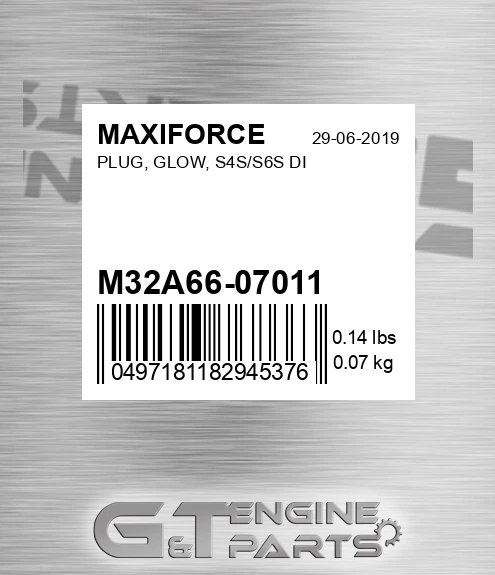 M32A66-07011 Plug, Glow, S4s/s6s Di for MAXIFORCE