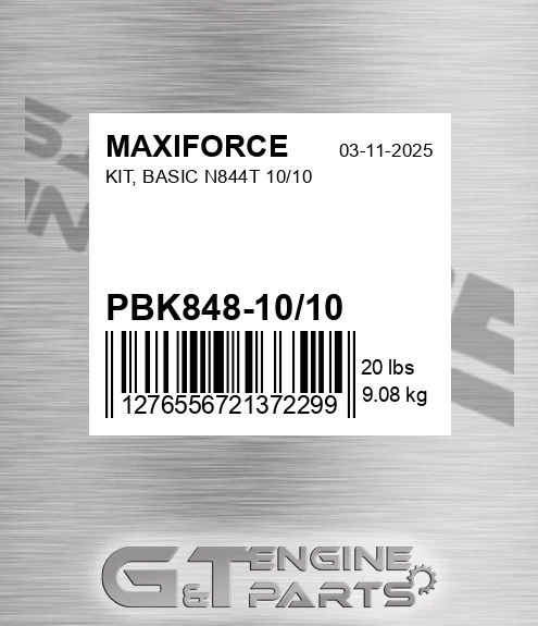 PBK848-10/10 Kit, Basic N844t 10/10 for MAXIFORCE