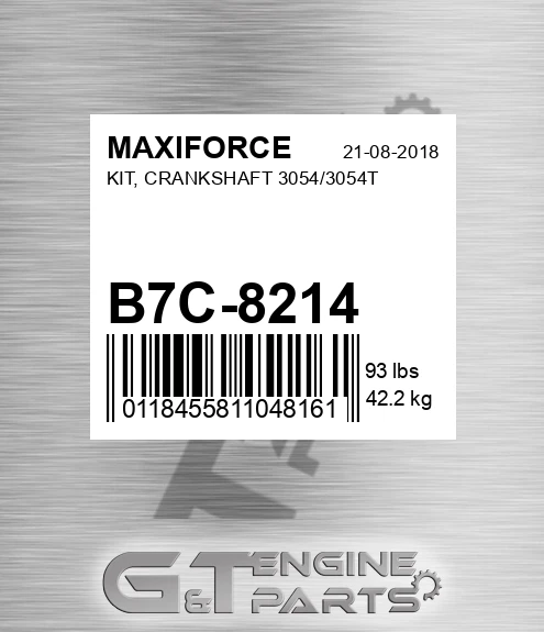 B7C-8214 Kit, Crankshaft 3054/3054t for MAXIFORCE