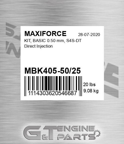 MBK405-50/25 Kit, Basic 0.50 Mm, S4s-dt Direct Injection for MAXIFORCE