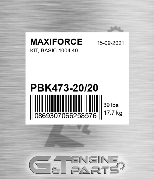 PBK473-20/20 Kit, Basic 1004.40 for MAXIFORCE