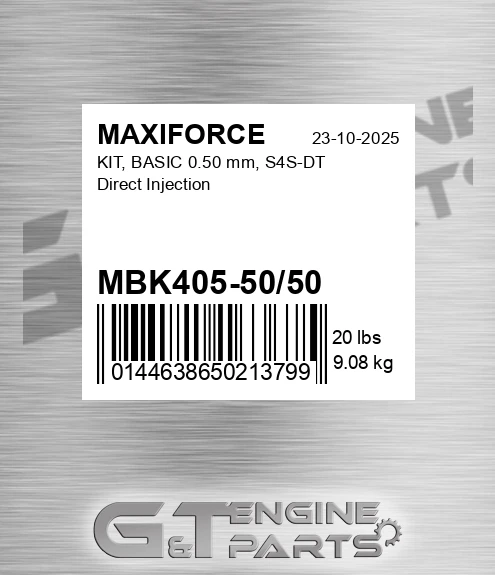 MBK405-50/50 Kit, Basic 0.50 Mm, S4s-dt Direct Injection for MAXIFORCE