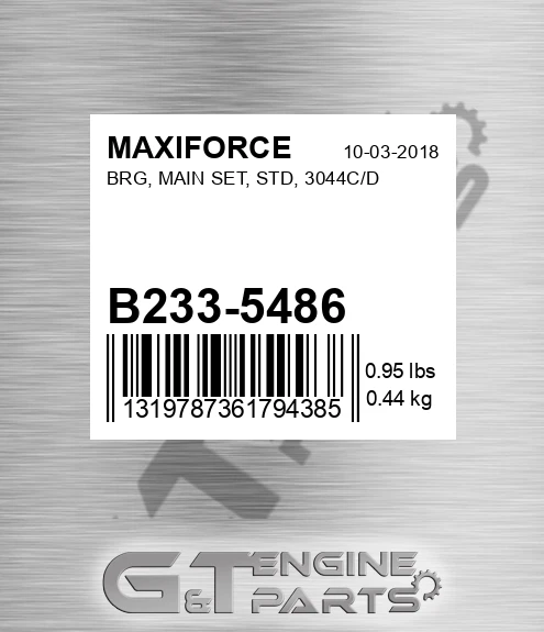 B233-5486 Brg, Main Set, Std, 3044c/d for MAXIFORCE