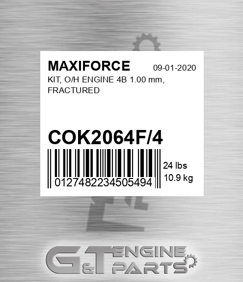 COK2064F/4 Kit, O/h Engine 4b 1.00 Mm, Fractured for MAXIFORCE