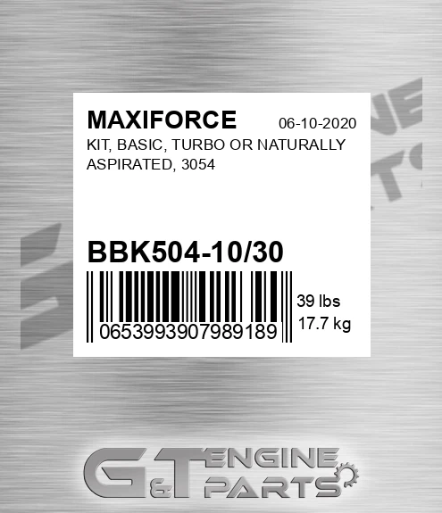 BBK504-10/30 Kit, Basic, Turbo Or Naturally Aspirated, 3054 for MAXIFORCE