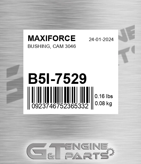 B5I-7529 Bushing, Cam 3046 for MAXIFORCE