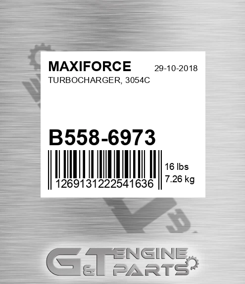 B558-6973 Turbocharger, 3054c for MAXIFORCE