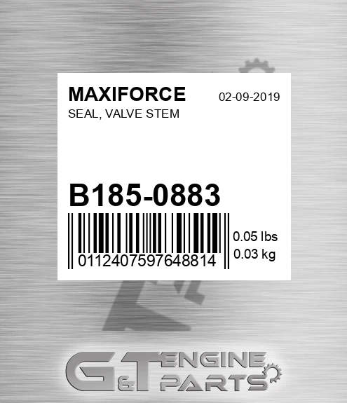 B185-0883 Seal, Valve Stem for MAXIFORCE