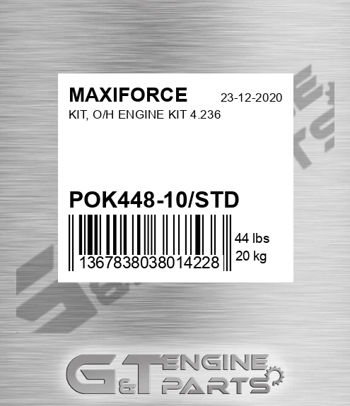 POK448-10/STD Kit, O/h Engine Kit 4.236 for MAXIFORCE