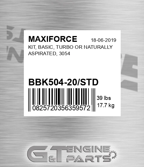 BBK504-20/STD Kit, Basic, Turbo Or Naturally Aspirated, 3054 for MAXIFORCE