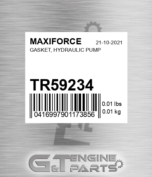 TR59234 Gasket, Hydraulic Pump for MAXIFORCE