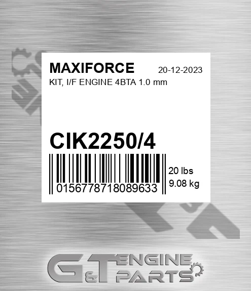 CIK2250/4 Kit, I/f Engine 4bta 1.0 Mm for MAXIFORCE