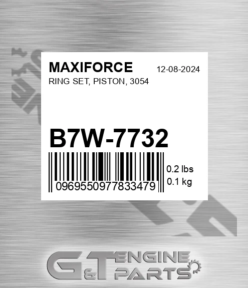 B7W-7732 Ring Set, Piston, 3054 for MAXIFORCE