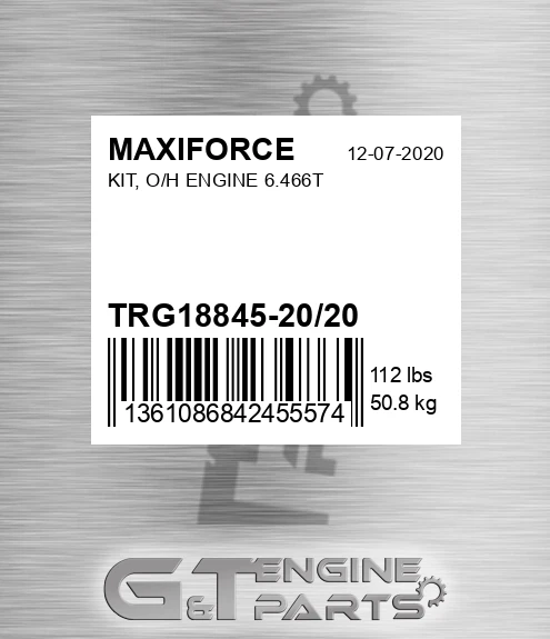 TRG18845-20/20 Kit, O/h Engine 6.466t for MAXIFORCE