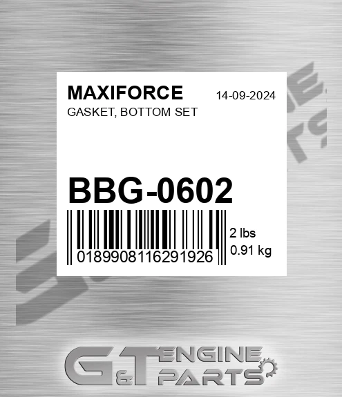 BBG-0602 Gasket, Bottom Set for MAXIFORCE