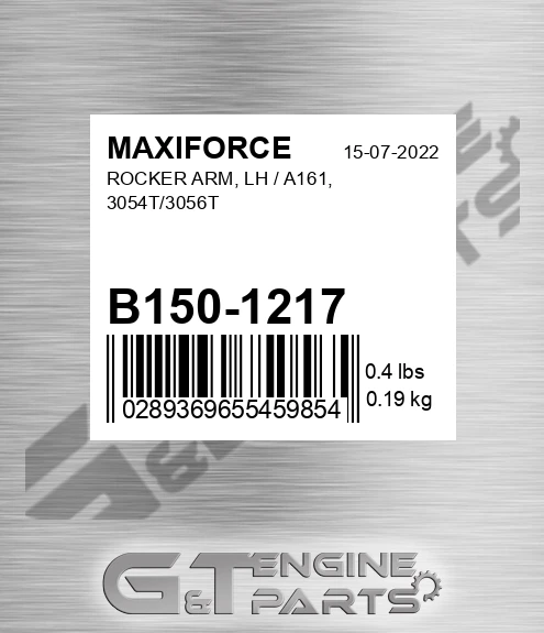 B150-1217 Rocker Arm, Lh / A161, 3054t/3056t for MAXIFORCE