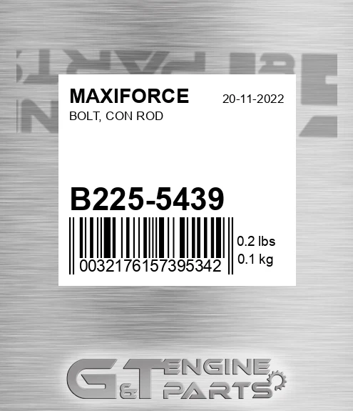 B225-5439 Bolt, Con Rod for MAXIFORCE