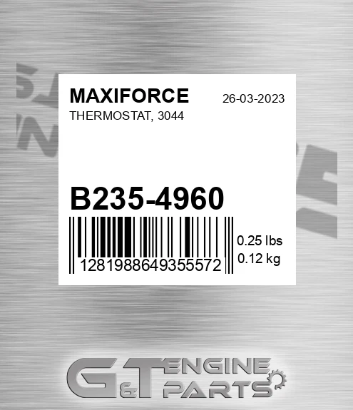 B235-4960 Thermostat, 3044 for MAXIFORCE