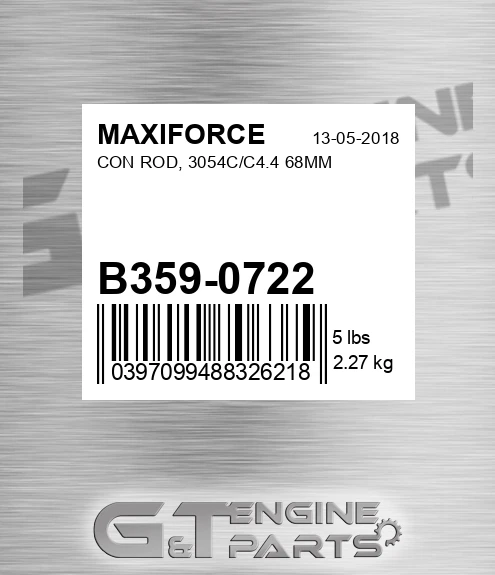 B359-0722 Con Rod, 3054c/c4.4 68mm for MAXIFORCE