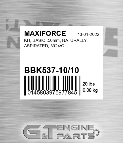 BBK537-10/10 Kit, Basic .50mm, Naturally Aspirated, 3024/c for MAXIFORCE