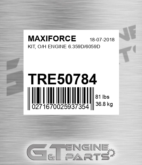 TRE50784 Kit, O/h Engine 6.359d/6059d for MAXIFORCE