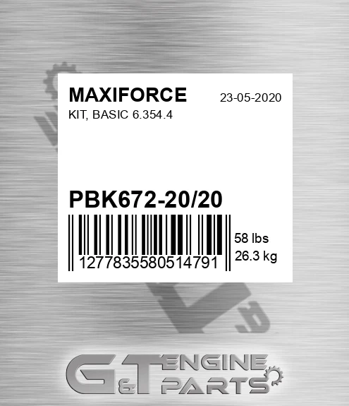 PBK672-20/20 Kit, Basic 6.354.4 for MAXIFORCE