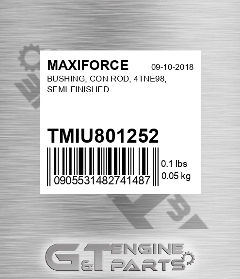 TMIU801252 Bushing, Con Rod, 4tne98, Semi-finished for MAXIFORCE
