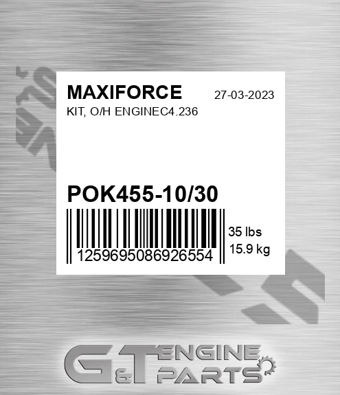 POK455-10/30 Kit, O/h Enginec4.236 for MAXIFORCE