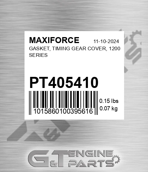 PT405410 Gasket, Timing Gear Cover, 1200 Series for MAXIFORCE