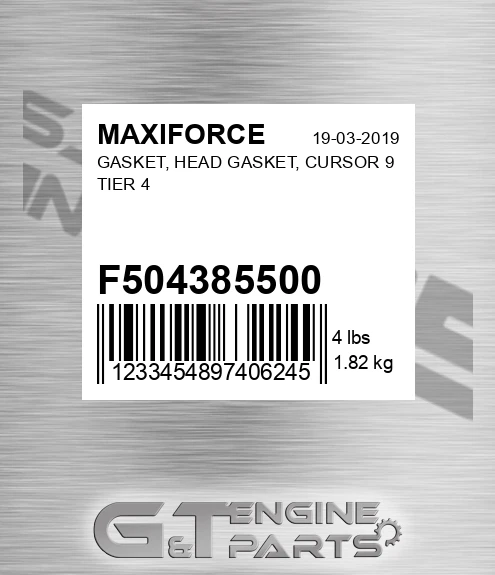 F504385500 Gasket, Head Gasket, Cursor 9 Tier 4 for MAXIFORCE