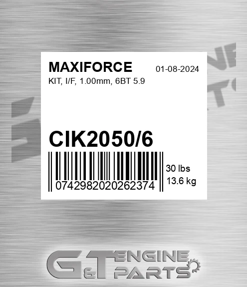 CIK2050/6 Kit, I/f, 1.00mm, 6bt 5.9 for MAXIFORCE
