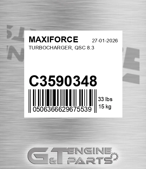 C3590348 Turbocharger, Qsc 8.3 for MAXIFORCE